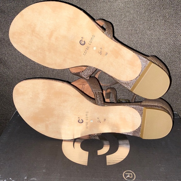 🌺👠 Nib Corso como leather lizard sandal SZ 7 - Picture 7 of 7